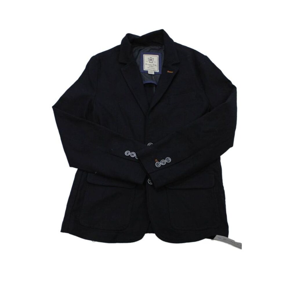 Massimo Dutti Sport Childrens Boys Button Down Blazer Black Size 9-10